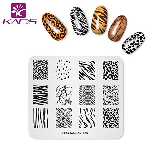 KADS Nail Stamping Plate Fashion Nail Art Stamp Template DIY Image Template Manicure Stamping Plate Stencil Tools (FASHION 005)