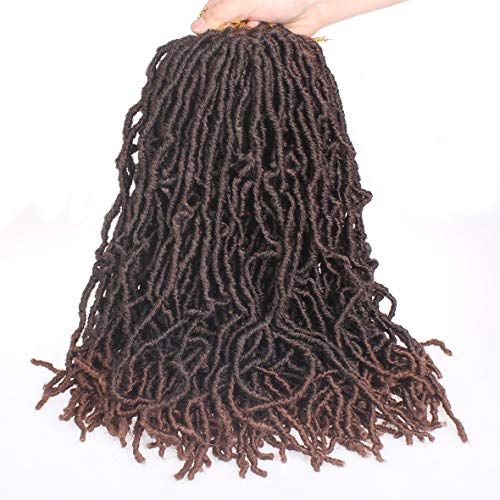 Leeven 30 Inch Distressed Faux Locs 6 Packs Long Butterfly Faux Locs Crochet Hair Synthetic Crochet Braids Pre-looped Soft Locs Crochet Locs Hair