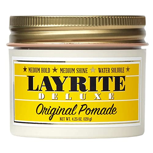 Layrite Superhold Pomade 120g | High Hold | Water Soluble | Medium Shine