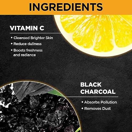 Garnier Men Power White Dounle Action Face Wash for Anti pollution & Instant Whitening with Balck Charcoal & Icy Clay Complex - 100 Gram