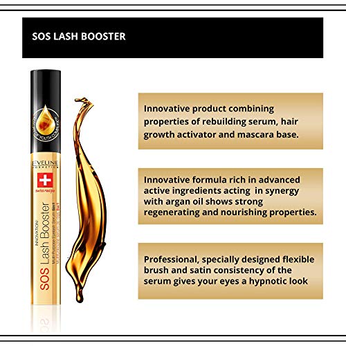 Eveline Cosmetics SOS Lash Booster Eyelash Serum 5 in 1 Pack (1 x 10 ml)