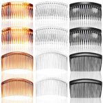 12Pcs Hair Combs Slides, Hair Slides Plastic French Twist Decorative Hair Comb Hair Accessories for Women Girls, 16 and 23 Teeth