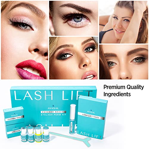 AYASAL Eyelash Perm Kit, Long-Lasting Curl, Home & Professional Use, Lash Lift Kit & Safe Perming Wave, Semi-Permanent Curling, Professional Qual