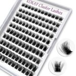 Cluster Lashes 120Pcs 10-16mm Individual Lashes D Curl Professional Lash Extension Kit, DIY False Eyelashes Fluffy Reusable Soft (10-16mm, 120 Cl
