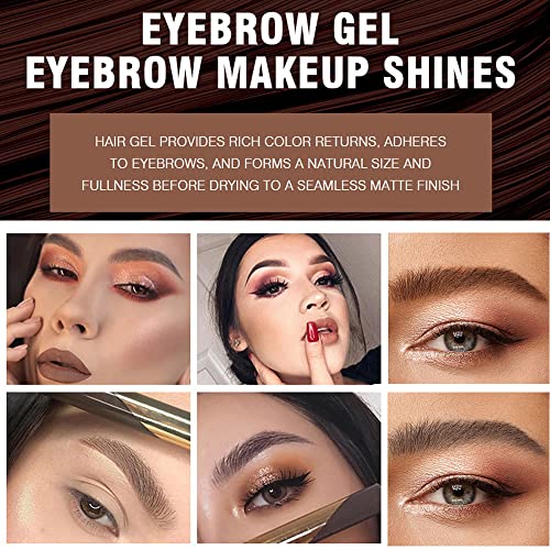 Eyebrow Gel, Eyebrow Dye/Eyebrow Tint/Semi-Permanent Eyebrow Gel Tattoo Brow Waterproof Sweat-proof,Fast Drying,Brow Gel (Brown)