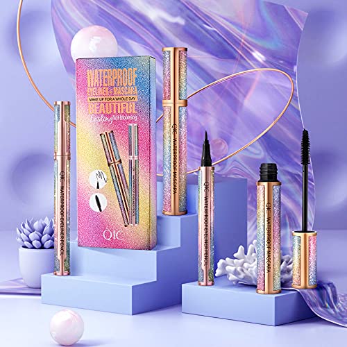 Onlyoily 4D Silk Fiber Lash Mascara for Longer, Thicker, Voluminous Eyelashes,Natural Waterproof Smudge-Proof Eyelashes -Black-2 Pack (01)