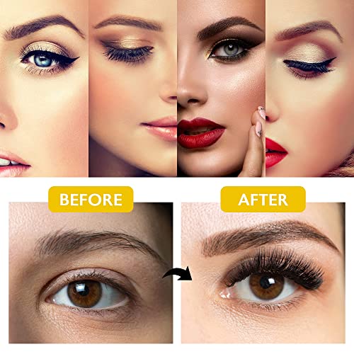 Chlffua Magnetic Eyelashes without Eyeliner 3 Pairs Reusable False Lashes Natural Look 3D Effect Waterproof Fake Eyelash Set with Applicator, 30