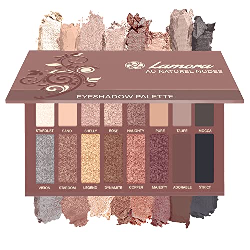 Best Pro Eyeshadow Palette Makeup - Matte + Shimmer 16 Colors - Highly Pigmented - Professional Nudes Warm Natural Bronze Neutral Smoky Cosmetic