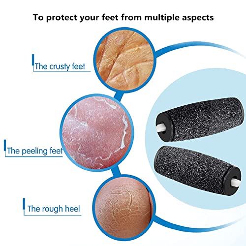 AOYU 8PCS Replacement Rollers Heads Refills for Scholl Velvet Smooth Electric Foot File Roller Refills Pumice Stone for Feet Hard Skin Pedi Rolle