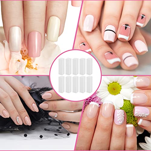 Sibba 10 Pcs Nail Buffer Block Manicure Pedicure Tools Professional White Sanding File Blocks for Smoothing Shaping or Polishing Buffing Natural