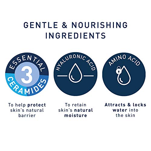 CeraVe Hydrating Cream - to - Foam Cleanser for Normal to Dry Skin with Amino Acids, Hyaluronic Acid and 3 Essential Ceramides, 236 ml