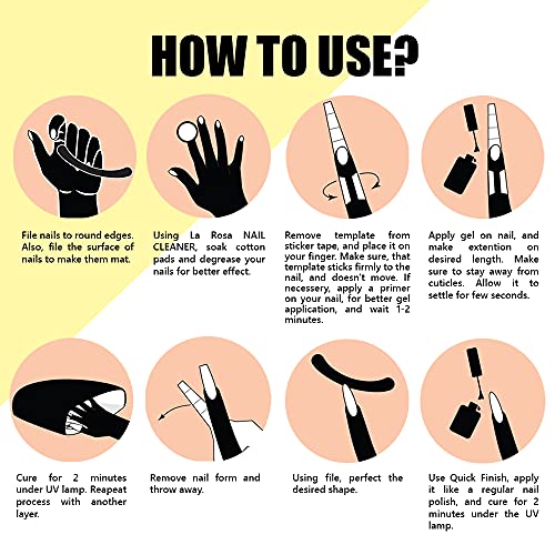 La Rosa 7-in-1 BUILDER GEL in a Bottle - UV Gel - NUDE for nail design and nail art, Nail Easy-To-Use Extension Builder, Cover gel - 15 ml (Light