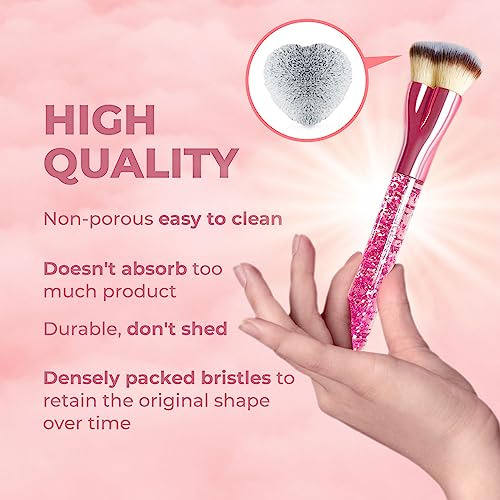 Blending Liquid Makeup Foundation Brush - Face Brush, Highlighter Brush, Contour Kabuki Brush - Perfect For Mineral Cream, Powder, Bronzer, Blush