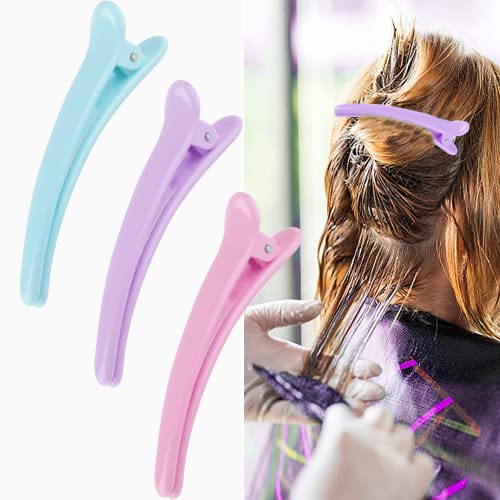CCLKHY 6 Pcs Hair Sectioning Clips, Plastic Hairdresser Clips, Hair Hairdressing Styling Clips for Styling of All Hair Types