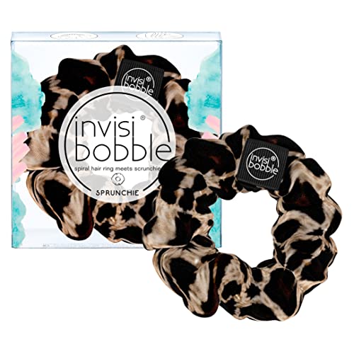 Invisibobble SPRUNCHIE Big Hair Scrunchie for Women, Elastic Hair, Women's Hair Accessories, Purrfection L & eacute; opard