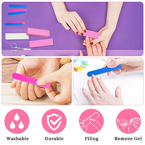 Nail Buffer Block 10PCS, 120 Grit Nail Buffers, 10PCS Mini Nail Files, Nail Files and Buffers Sanding Blocks for Gel Natural Acrylic Nails, Nail