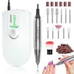 Electric Nail Drill, NAILGIRLS Portable Rechargeable Nail Drill Machine 35000RPM Professional Manicure Pedicure Nail E File Kit with 11 Bits Elec