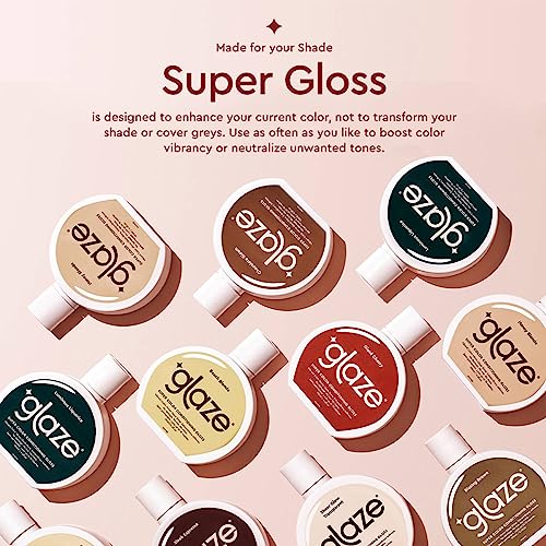 Glaze Sheer Glow Transparent Clear Conditioning Super Gloss 190ml (2-3 Hair Treatments) Award Winning Hair Gloss Treatment. No mix, no mess hair