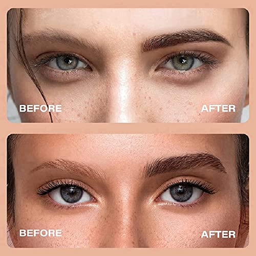 Eyebrow Powder,2in1 Eyebrow Powder Kit,Eyebrow Palette,Eyebrow Pencil Eyebrow Pomade, Medium Brown &DarkBrown,Eyebrow Dye,Eye Brown Tint Kit,Root