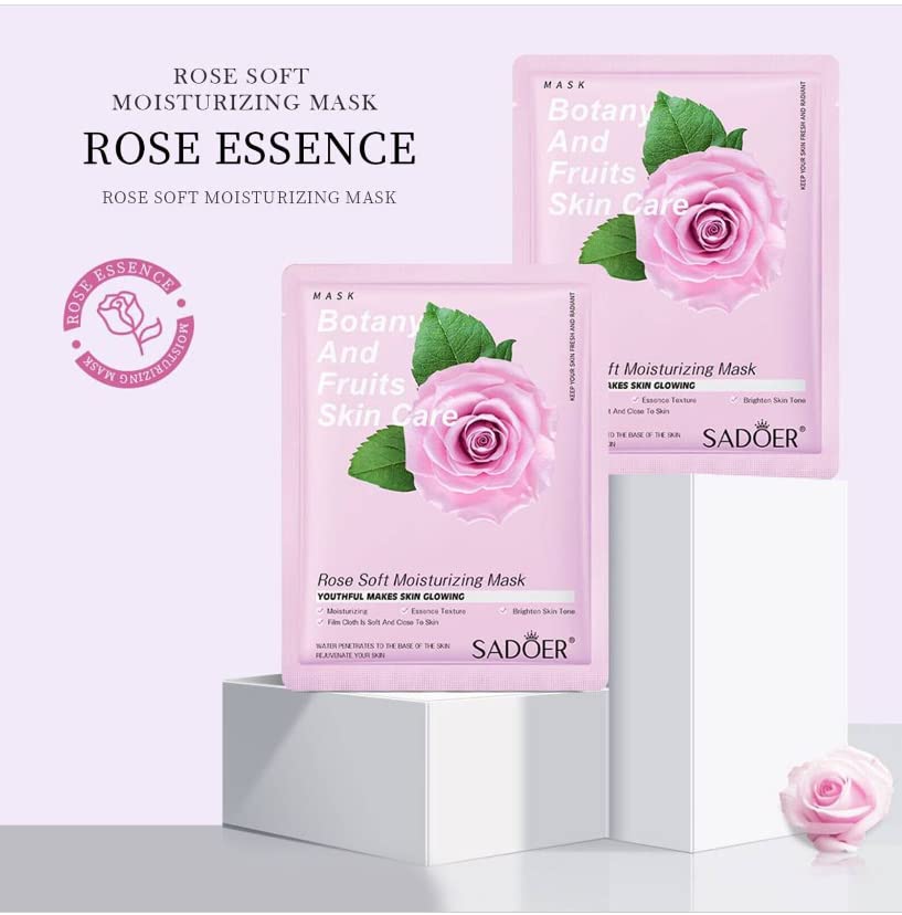 Organic Face Mask,Fruit Extracted Beauty Face Mask Multipack,Castor Oil Face Mask Sheet,Skincare Facial Mask Sheets,Shea Butter Extract & Moistur