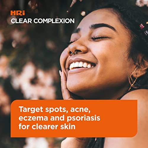 HRI Clear Complexion Tablets. Natural Active Herbs to Relieve Mild Skin Conditions. for The Treatment of Mild Acne, Spots, Pimples, Blemishes, Mi