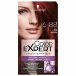 Schwarzkopf Color Expert Red Hair Dye Permanent, Up to 50% Grey Hair Coverage & Protect with Omegaplex - 6-88 Intense Red