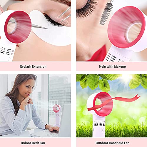 Mini Eyelash Fan Dryer Portable USB Rechargeable eyelash dryer fan for Essential Eyelash Extension Supplies (white)