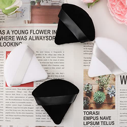 OBSGUMU 4pcs Triangle Powder Puff, Reusable Triangle Sponges for women, Powder Puffs for Pressed Powder, Loose Powder, Cosmetic, Face Foundation