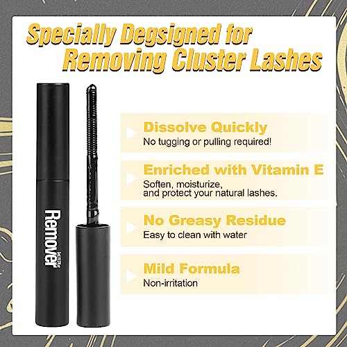 Lash Remover Easy to Use False Eyelashes Remover Qucik Dissolve Bond and Seal for Cluster Lashes by Mavphnee