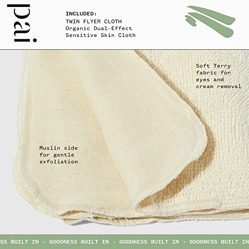 Pai Skincare London | Organic Muslin Face Cloths for Gentle Cleansing and Exfoliation, Reusable Skin Cleansing Wipe for Sensitive Skin. Twin Flye