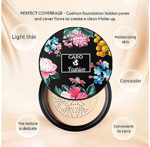 Mushroom Head Air Cushion CC Cream, BB Cream, Moisturizing Concealer, Moisturizing BB Cream Makeup Base Long Lasting Nude Makeup with Mushroom Ma