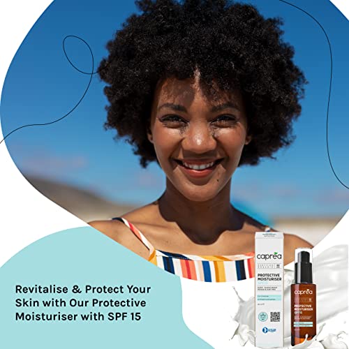 SPF Face Cream for Sun Protection - Vegan Face Sun Cream & Hydrating Moisturiser with SPF 15, Aloe Vera, Blackcurrant Extract & Monoi Oil - Capré