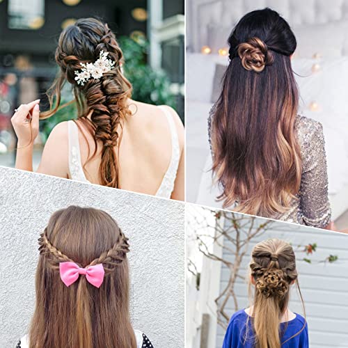 Mbsomnus 7cm Hair Pins for Buns, 50pcs Bobby Pins Brown Hair, U Shaped Hair Pins for Women Girls, Hair Grips for Thick Hair, Hair Styling Accesso