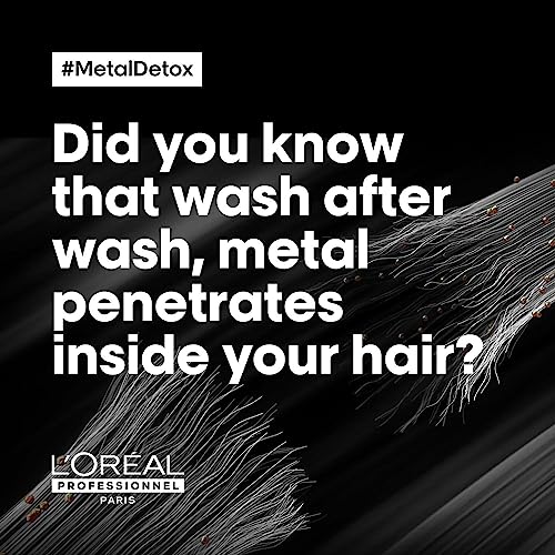 L’Oréal Professionnel Metal Detox Hair Mask, Protects Coloured Hair From Damage, For Smooth, Strong & Shiny Looking Hair, Rich & Creamy Texture,