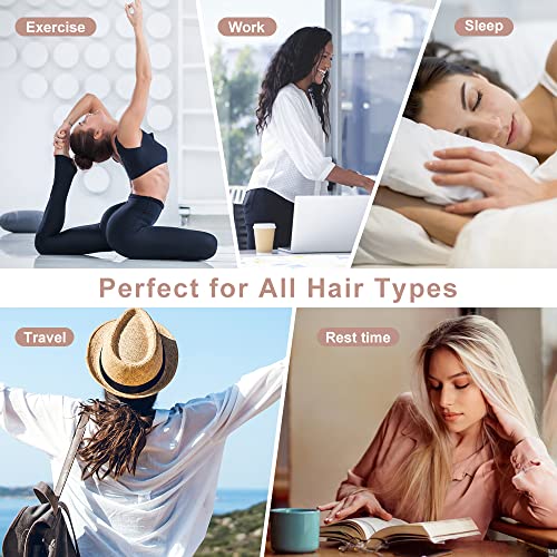 Heatless Hair Curler,2PCS Satin Heatless Curls Set,Heatless Curlers Headband with Hairnet,Hair Curlers No Heat,Heatless Curling Set For Sleeping