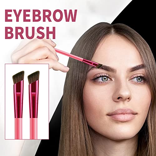 Multi-Function Eyebrow Brush,2PCS Perfect Angled Thrush Artifact, Eye Brow Concealer Contour Brush,Function Eyebrow Brushes Make-Up Tool Beauty (