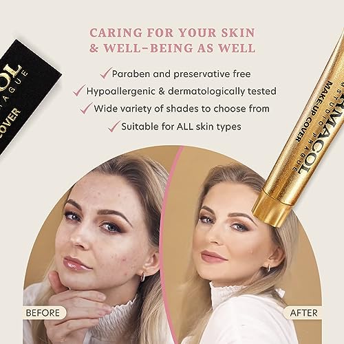 Dermacol DC Full Coverage Foundation | Concealer in Cream Waterproof Long Lasting SPF30 | Hypoallergenic and Lightweight Concealer | Tattoo, Acne