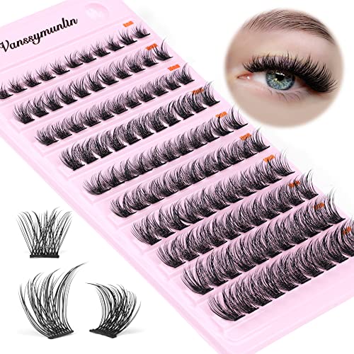 Lash Clusters DIY Eyelash Extension 110 Cluster Lashes Natural Look D Curl Individual Lashes Extension Wispy Mega Volume Eyelash Clusters Extensi