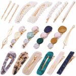 20Pcs Pearl Hair Clips -Fashion Pearls Hair Barrettes Sweet Artificial Macaron Acrylic Resin Barrettes Hairpins for Women,Ladies and Girls Headwe