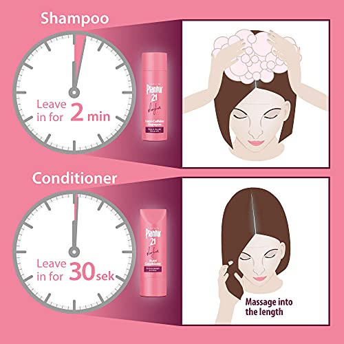 Plantur 21#longhair 200ml Shampoo and 175ml Conditioner Set for Long and Brilliant Hair | Improves Hair Growth and Repairs Stressed Hair | No Sil