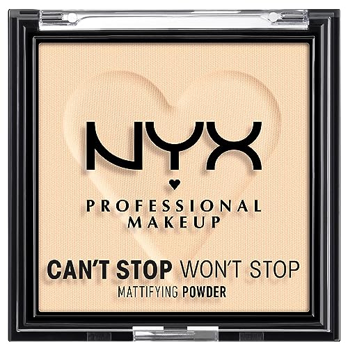NYX Professional Makeup Can't Stop Won't Stop Mattifying Powder, Matte Finish, Light