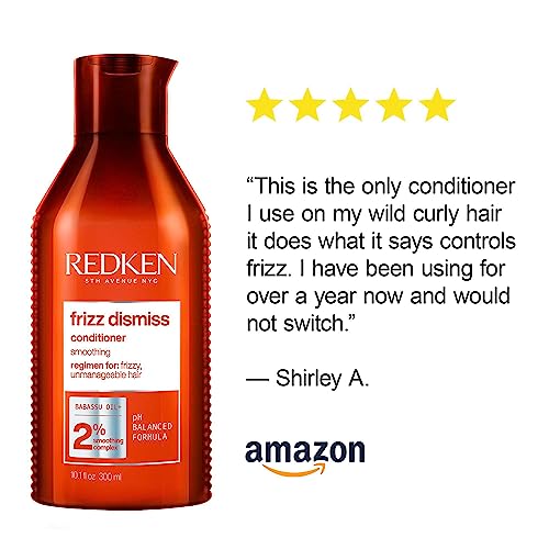 REDKEN Conditioner, Babassu Oil, Adds Shine and Smooths Frizzy Hair, Frizz Dismiss, 300 ml