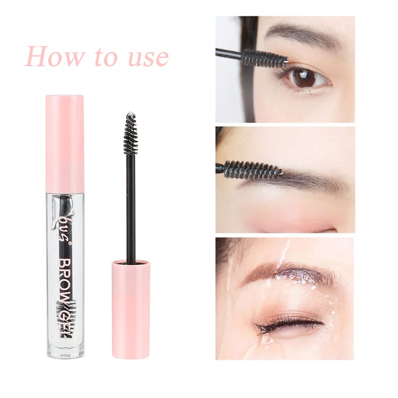 Eyebrow Gel, Brow Gel, Waterproof Eyebrow Gel Clear, Eyebrow Glue Transparent Long Lasting Sweat-Proof Smudgeproof Brow Fix Gel for Makeup, Natur