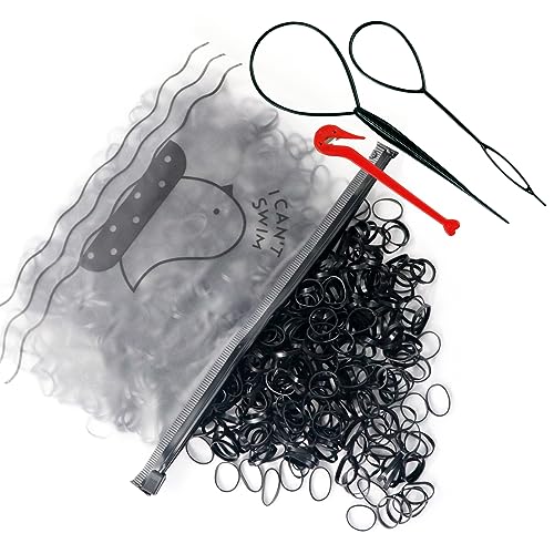 Sularpek Hair Bands, 1000Pcs Clear Elastic Hair Bands, Mini Hair Rubber Bands, Clear Small Hair Bands, Soft Hair Elastics Ties Bands for Kids Hai