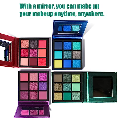 Green Eyeshadow Palette - Shimmer Eye Shadow Palette Matte and Glitter EyeShadow Make-Up Palettes Waterproof, Highly Pigmented Dark, Yellow, Gree