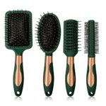 Hair Brush Set Anti Static Massage Oval Comb Round Hair Brush Vent Hair Brush Detangling Brush Paddle Brush for Women Men