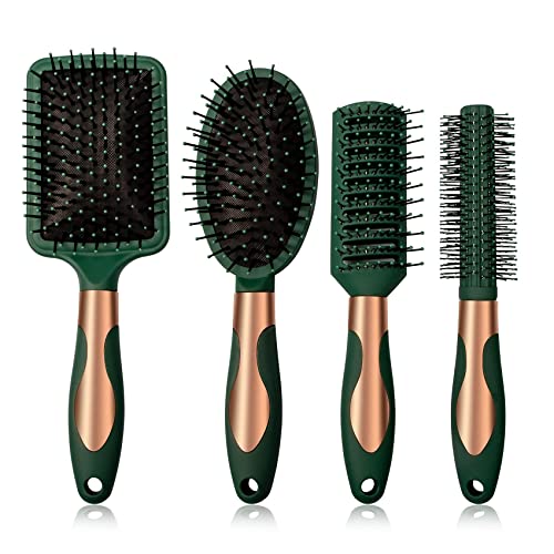 Hair Brush Set Anti Static Massage Oval Comb Round Hair Brush Vent Hair Brush Detangling Brush Paddle Brush for Women Men