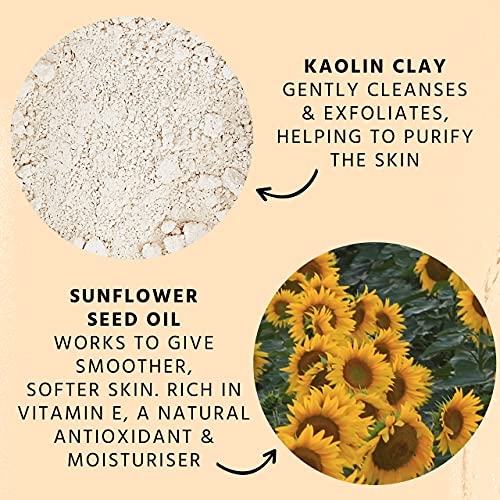 Herbal Essentials Gentle Renewal Scrub, Pack of 3 - Made with Kaolin Clay & Sunflower Seed Oil, 98% Natural Ingredients, 100% Pure Vegan & Cruelt