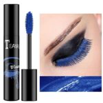 Blue Colored Mascara - Colorful Mascara/Waterproof Long-lasting 4D Silk Fiber Lash Mascara/Smudgeproof Fast Dry Eye Lashes Curling Lengthening Th