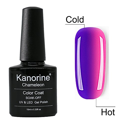 Kanorine Temperature Color Changing Gel Nail Polish UV LED Soak Off Gel Varnish Manicure Colour Changing Art Gel Polish 10mL